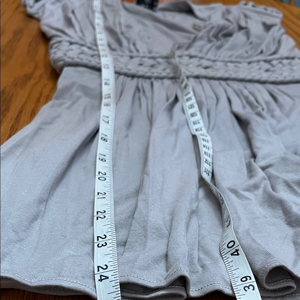 NWOT Sky Chic Women's Gray Blouse with Braided Detail - Picture 7 of 9